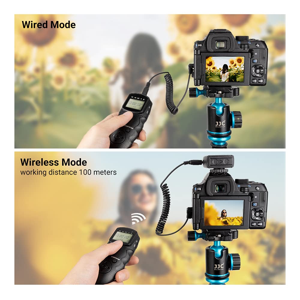 Wireless Remote Shutter Release Timer for Canon EOS R1 R5 R3 5D IV III II 5DS 6D 6D II 7D 7D II 1D II III IV 1Ds D2000 D60 D30 50D 40D 30D - Perfect for Time-Lapse Photography, Group Shots & Hands-Free Shooting