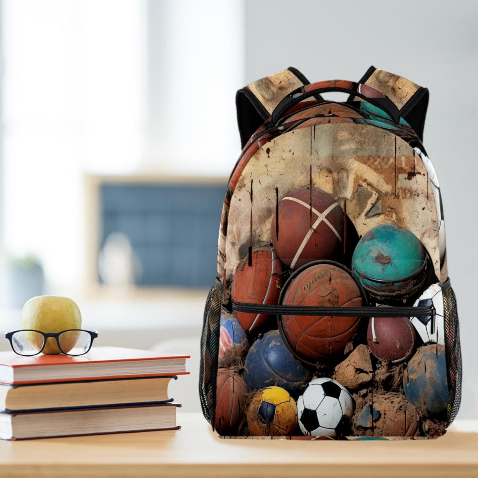 Stylish Travel Backpack for Women & Men - Durable Sports Backpack for Basketball, Football & Baseball - Perfect for Gym, School & Outdoor Adventures