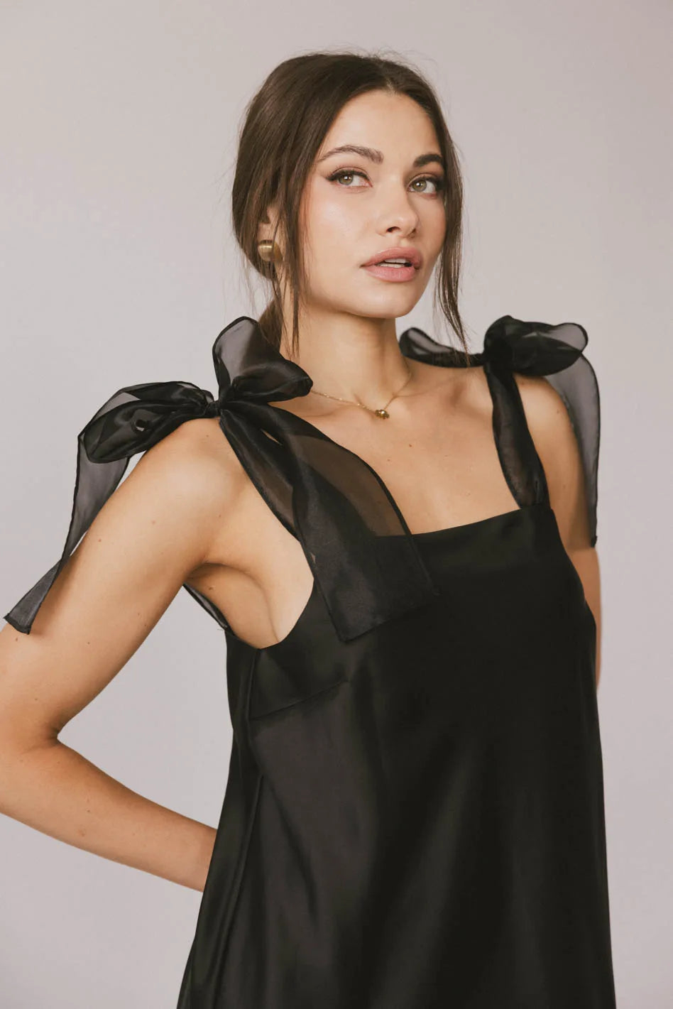 Adelle Satin Mini Dress - Elegant Party Cocktail Dress for Women | Final Sale | Perfect for Night Out, Wedding Guest & Special Occasions