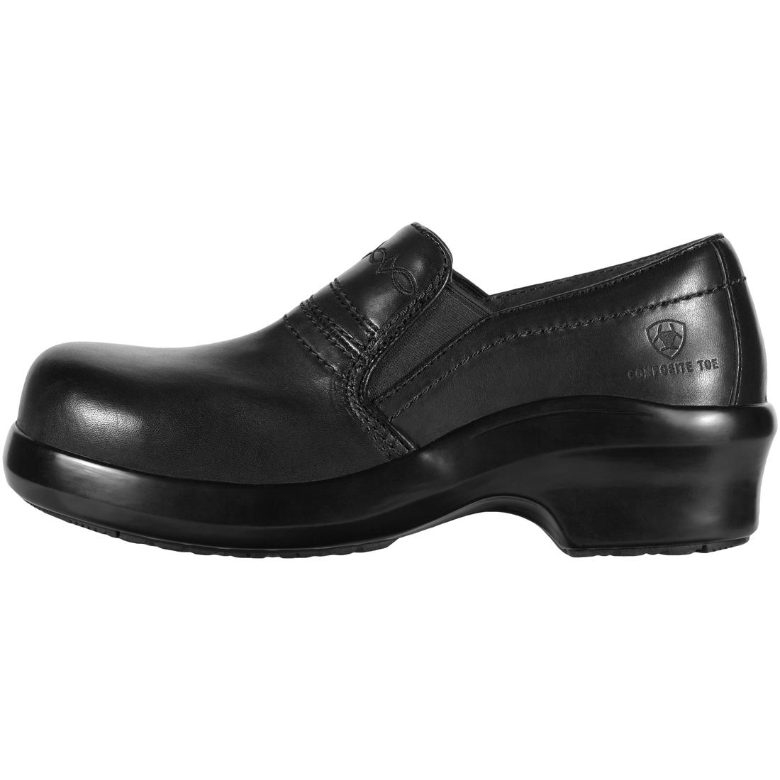 Expert Safety Clog SD Women's Black Composite Toe Work Shoes - Slip Resistant & Comfortable for Nurses, Chefs & Industrial Workers
