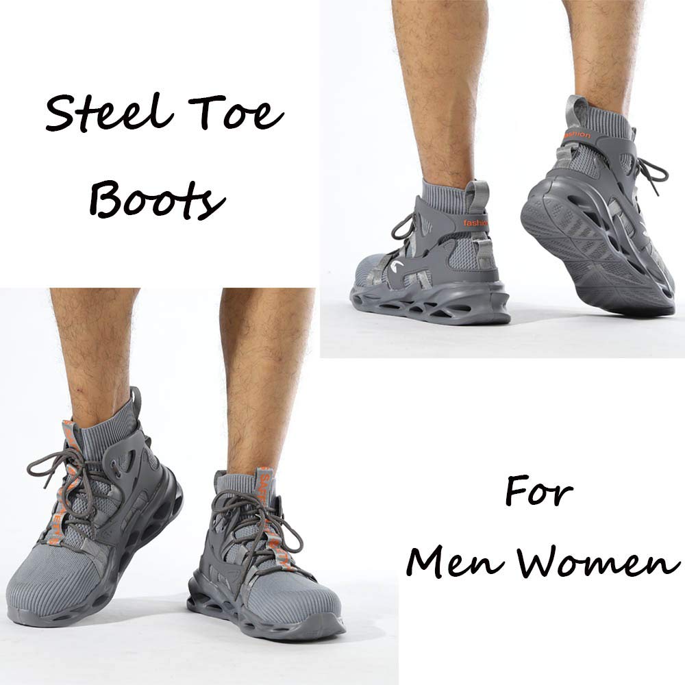 **MandyQ Steel Toe Boots for Men & Women - Indestructible Work Safety Shoes, Slip & Oil Resistant, Industrial Construction Sneakers, Outdoor Composite Toe Boots - Perfect for Construction, Warehouse & Heavy Duty Work**