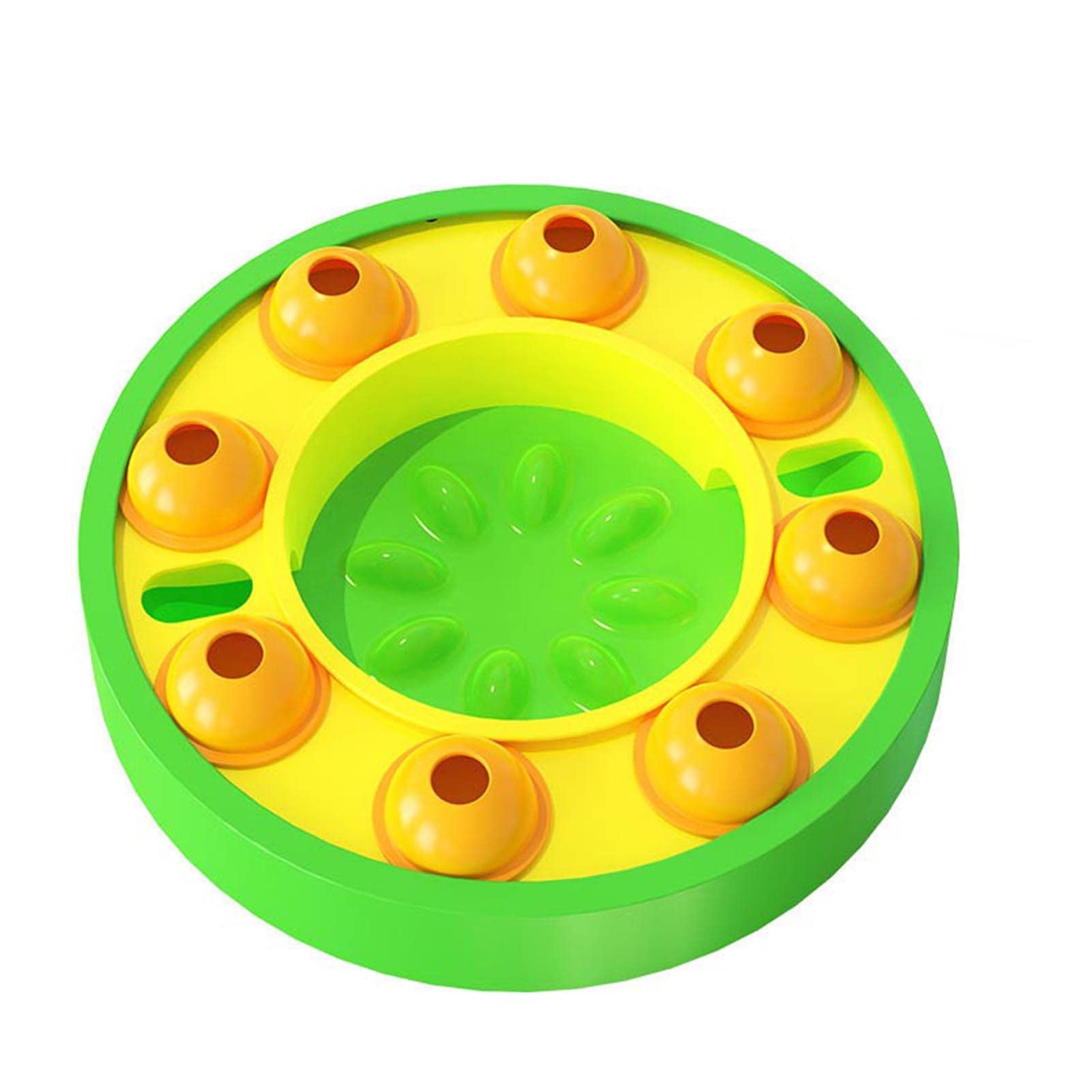 Interactive Dog Puzzle Toys for Brain Training - Slow Feeder & Treat Dispenser Bowl to Improve IQ & Mental Stimulation - Large Raised Pet Food Bowl for Small & Medium Dogs (Green, One Size) - Perfect for Mealtime Enrichment & Boredom Relief
