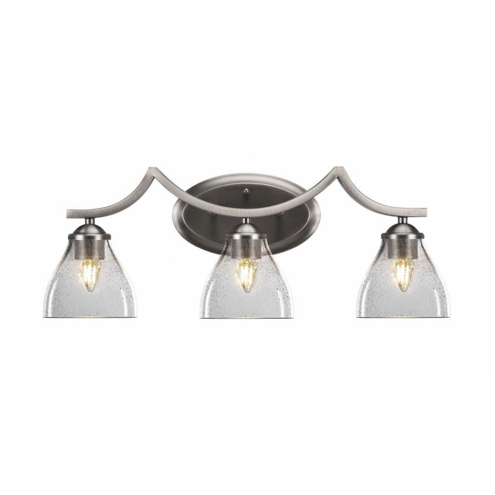 Zilo 3-Light Vanity Light Fixture in Graphite Finish (553-GP-4760) - Perfect for Bathroom Makeup Mirror Lighting & Modern Home Decor