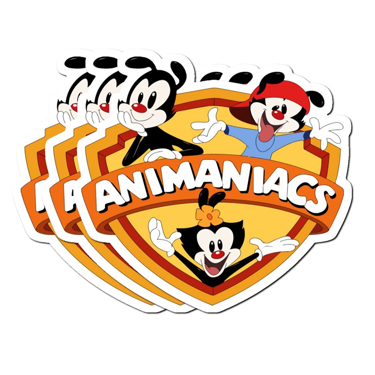Vinyl Stickers Pack of 3 - Waterproof Decals for Laptop, Water Bottle, Luggage, Skateboard & More - Funny Animaniac Bike Aesthetic Design - Perfect for DIY Decoration & Personalization