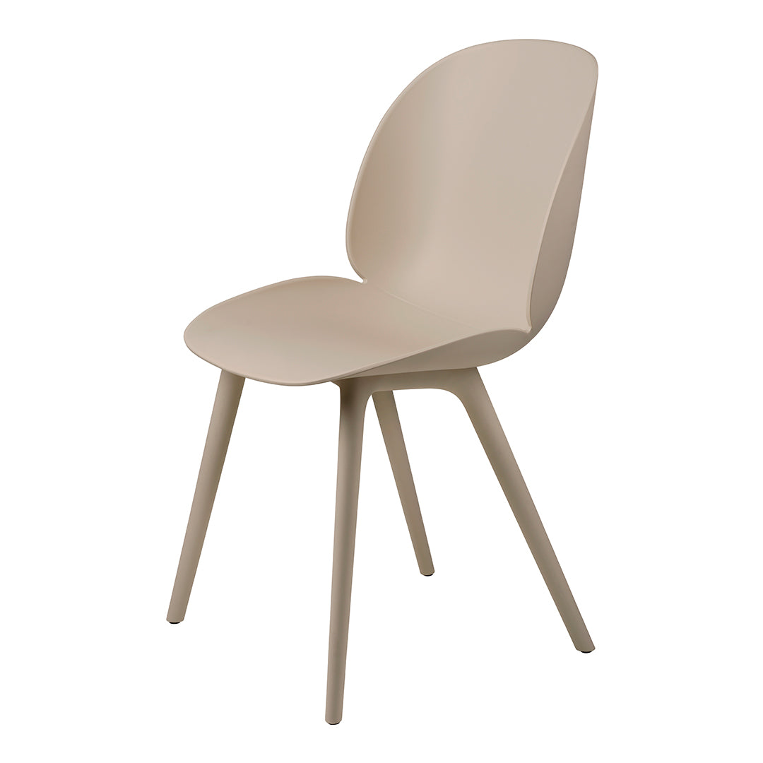 Beetle Dining Chair with Plastic Base - Modern Outdoor Patio Furniture for Garden, Poolside, and Backyard Dining