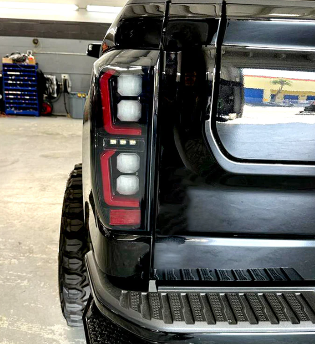 GMC Sierra 2500/3500 2020-2023 LED Tail Lights - Smoked OLED Replacement for OEM Halogen - Perfect for Off-Roading & Night Driving
