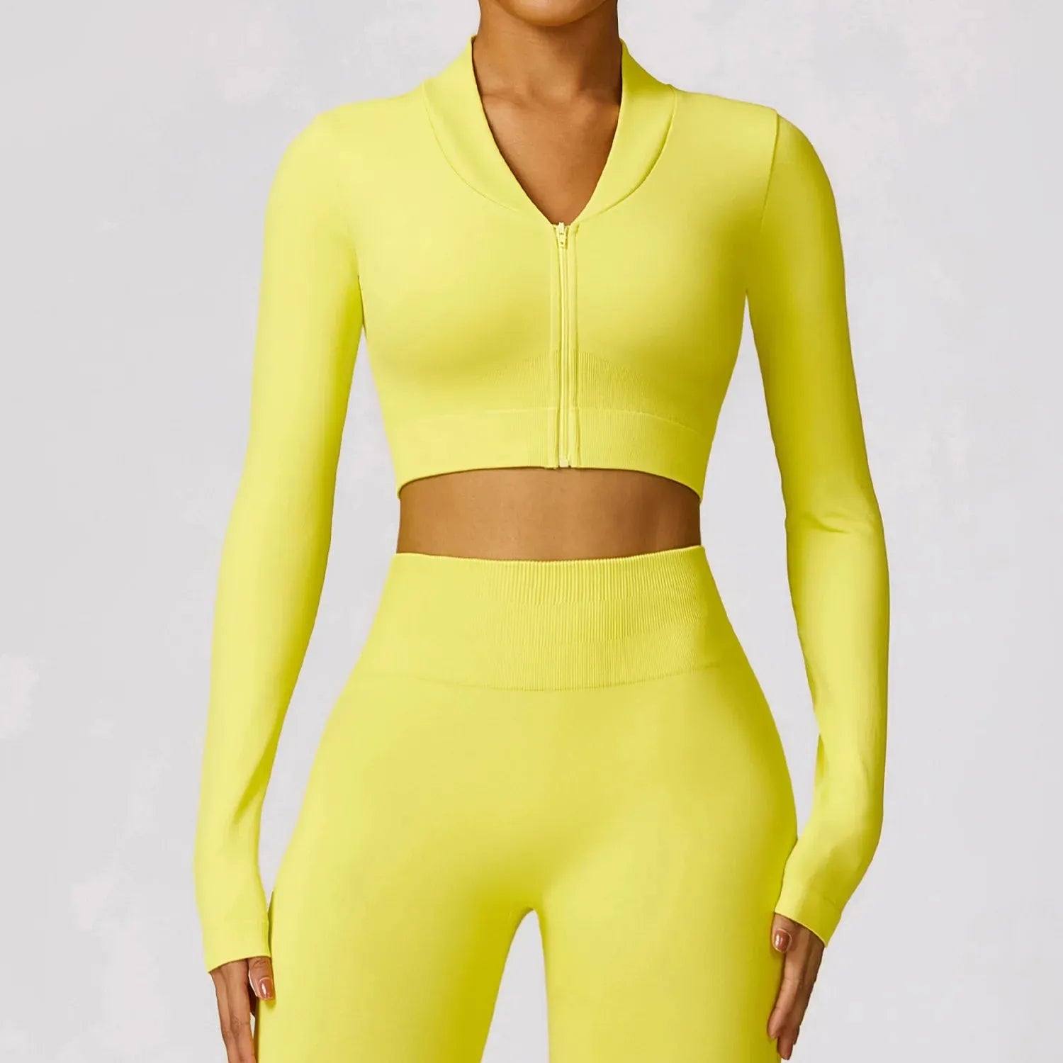 Women's Seamless Long Sleeve Gym Crop Top - Quick Dry Yoga Shirt, Sports Short Jacket for Workout, Running & Activewear | Perfect for Yoga, Gym, Pilates & Outdoor Activities