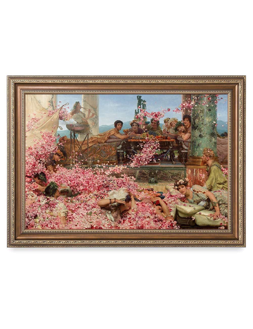 DECORARTS - The Roses of Heliogabalus by Lawrence Alma-Tadema - High Quality Oil Painting Reproduction Giclee Print on Canvas - Framed Wall Art Decor for Living Room, Bedroom & Office - Classic Home Decor Gift - Framed Size 34.75x24.75 Inches - Perfect for Elegant Interior Design & Art Lovers