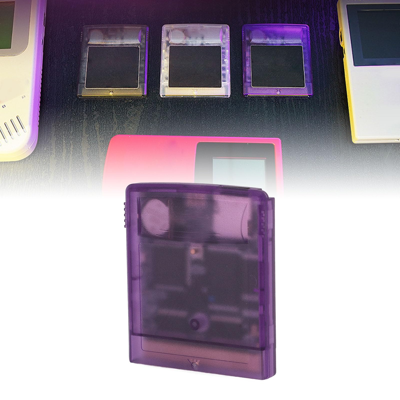 Annadue 8GB Flash Memory Card for Gameboy - 1000 in 1 Game Cartridge for GB GBC GBA SP | Purple Transparent Retro Gaming Accessory | Perfect for Classic Game Collection & Portable Gaming