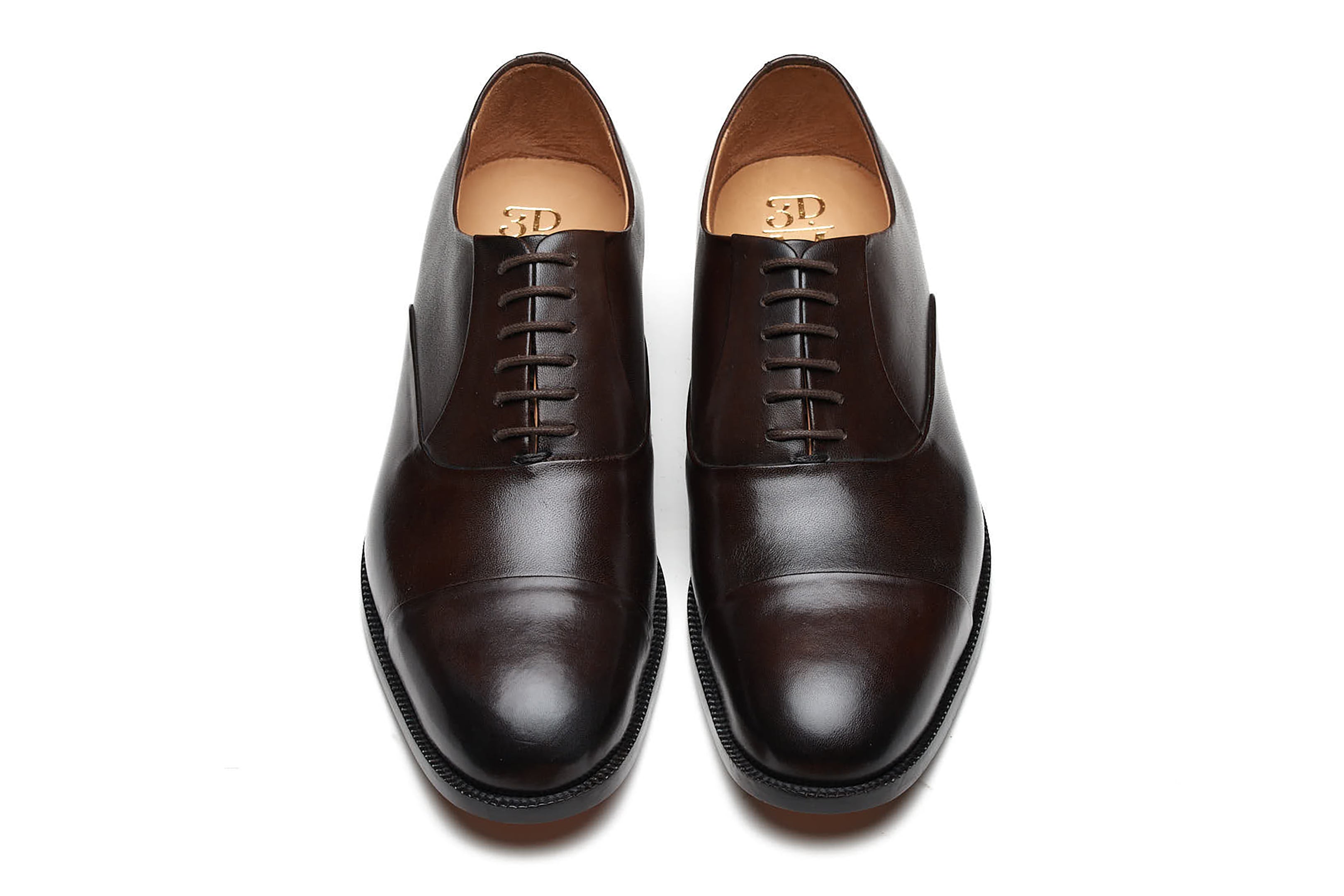 Premium Dark Brown Blind Stitch Captoe Oxford Dress Shoes for Men – Classic Formal & Business Attire