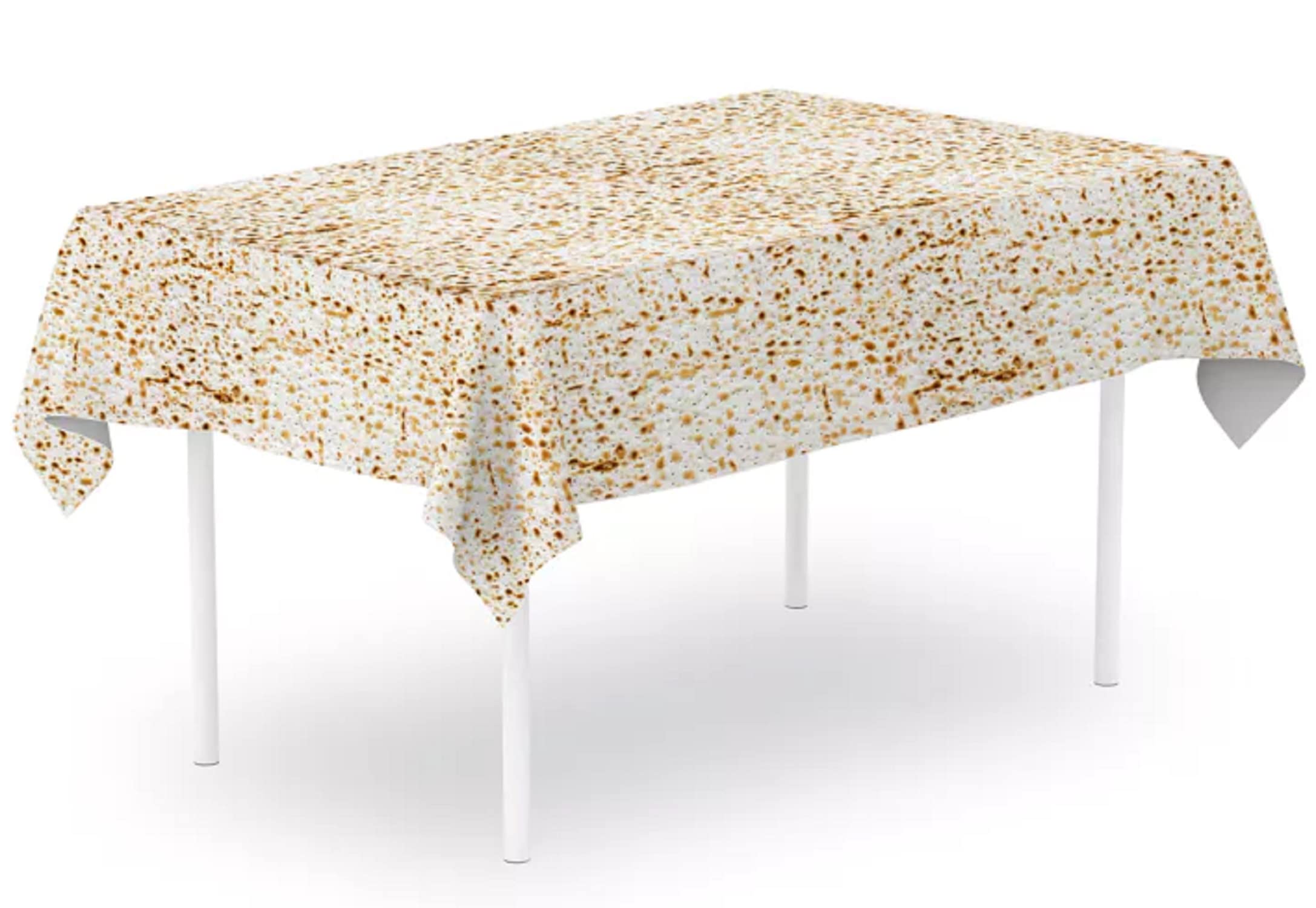 Premium Cazenove Matzah Passover Seder Tablecloth Set - 2 Plastic Washable Table Covers for Jewish Holiday Dining & Festive Gatherings