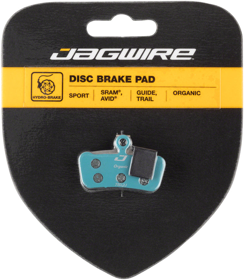 Jagwire Sport Organic Disc Brake Pads - Compatible with SRAM Guide RSC, RS, R & Avid Trail - High-Performance Braking for Mountain Bikes - Ideal for Trail Riding and Downhill Cycling