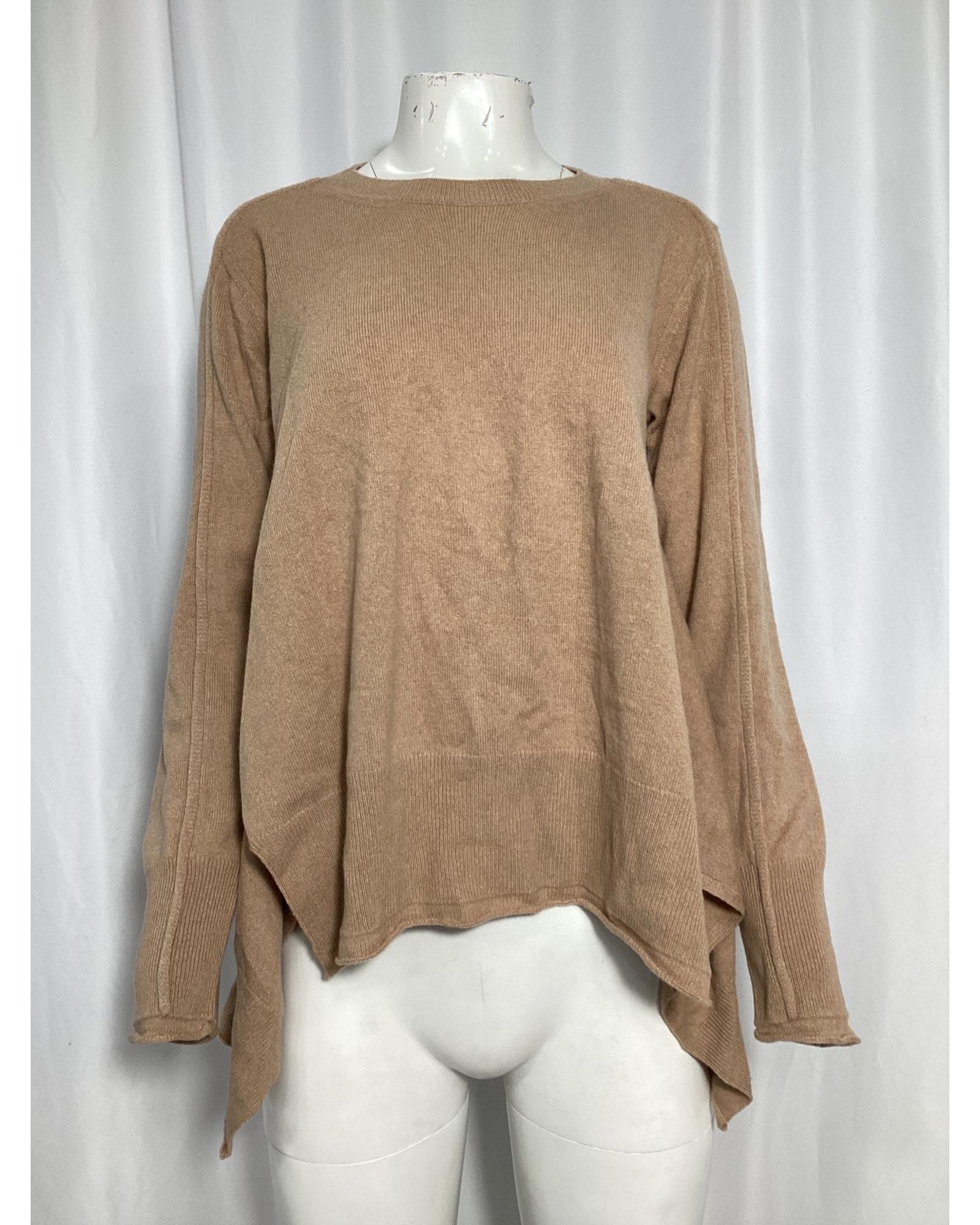 Asymmetrical Hem Cashmere Sweater for Women - Soft Luxurious Winter Pullover - Perfect for Office, Date Night & Holiday Outfits
