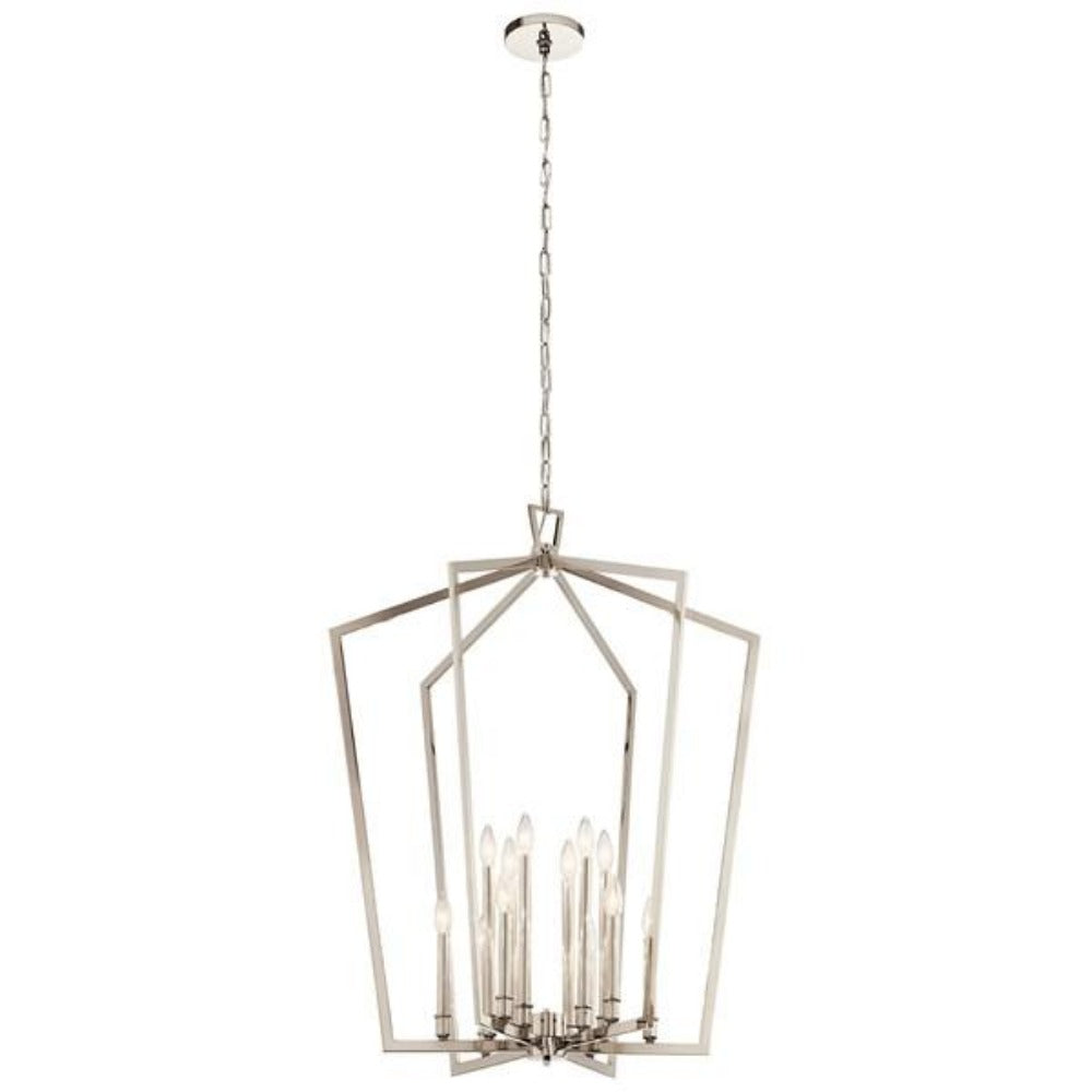 Marc Linear Chandelier - Modern 6-Light LED Linear Pendant Lighting Fixture for Dining Room, Kitchen Island & Living Room | Dimmable, Gold Finish & Clear Glass Shades | Perfect for Contemporary Home Decor