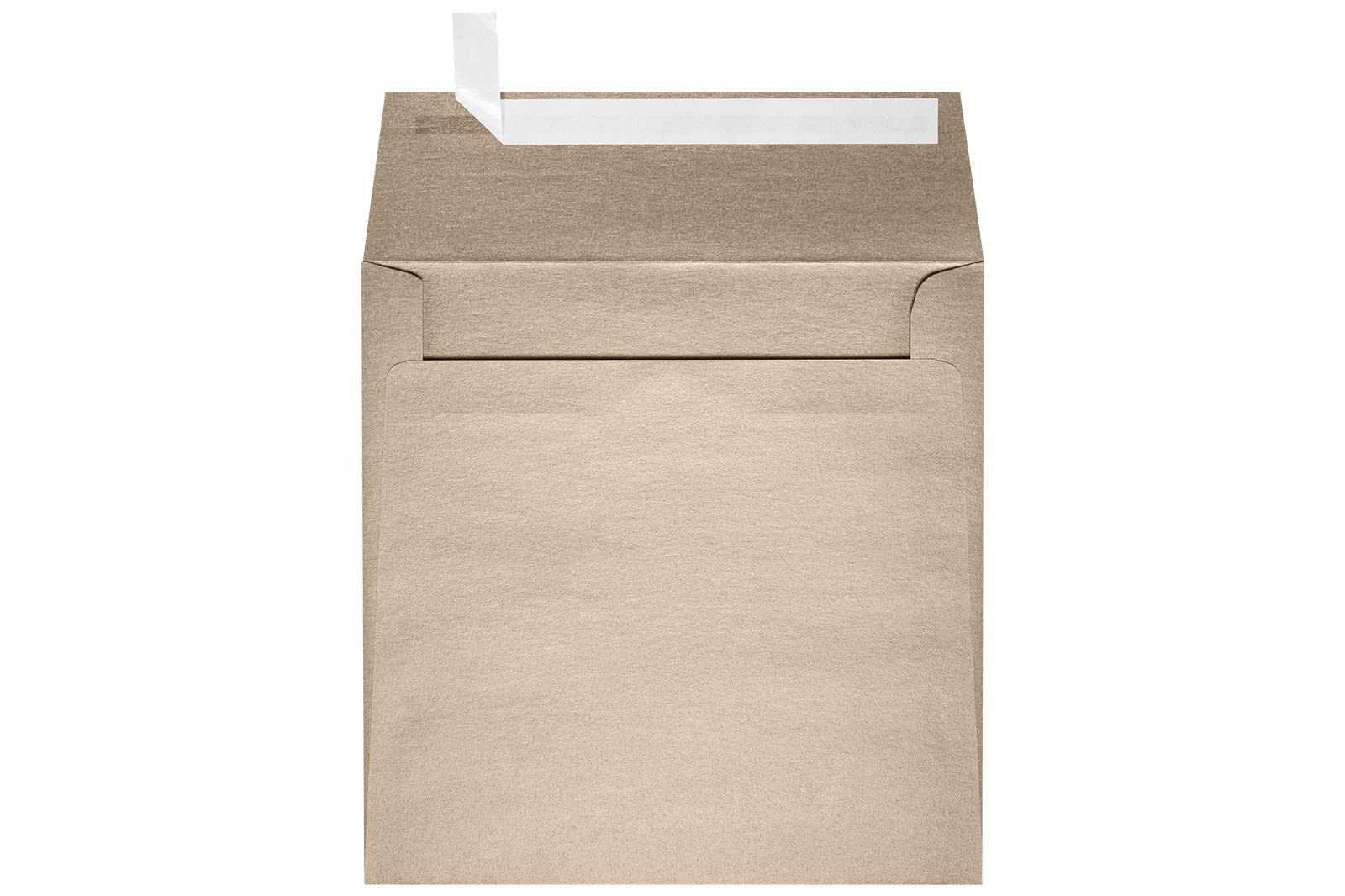 Premium LUXPaper Square Invitation Envelopes 6x6 Inches - Metallic Taupe Peel & Seal - 81lb Text Weight (Pack of 1,000) for Wedding Invitations, Greeting Cards & Business Correspondence