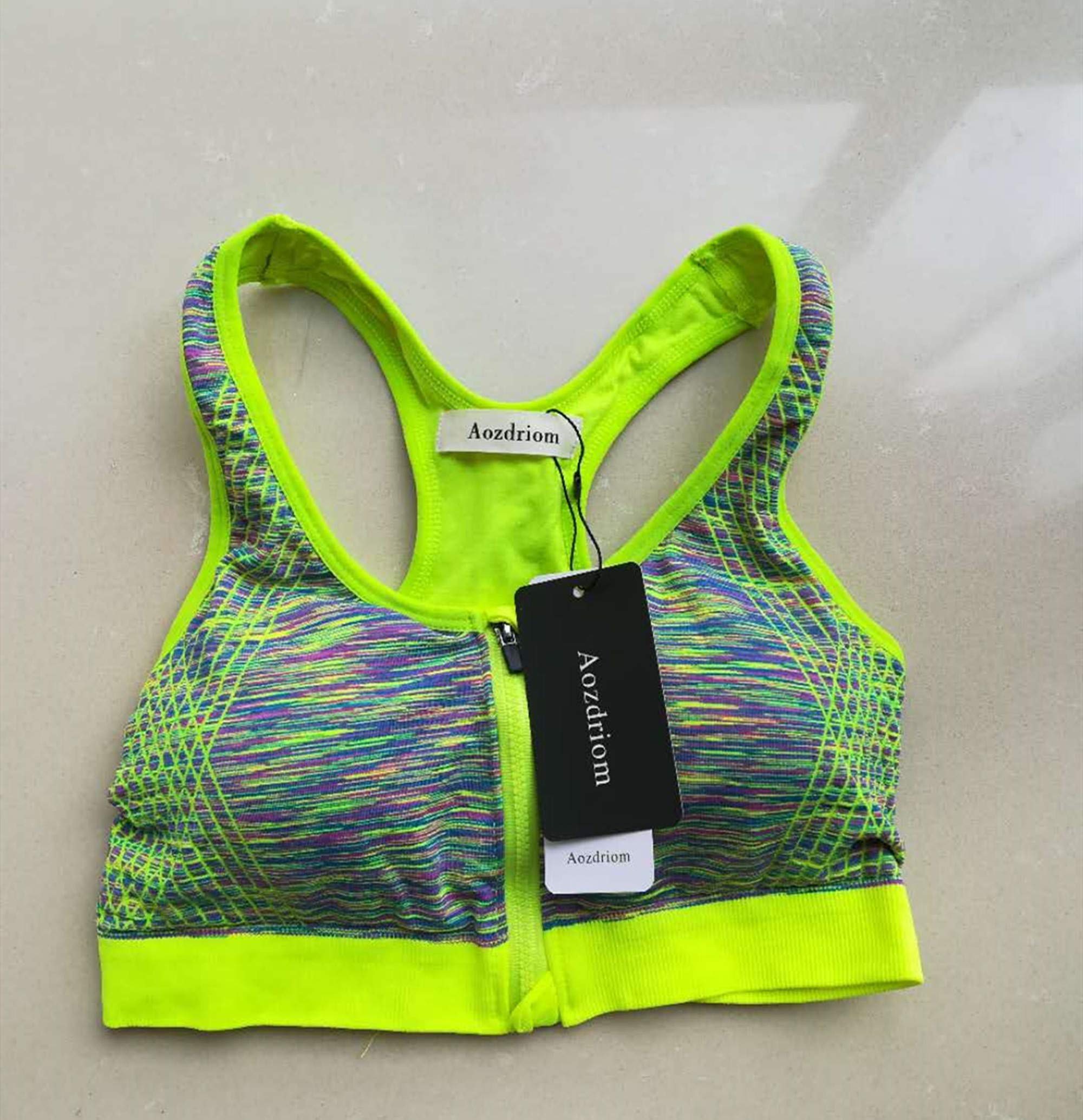 High Strength Shockproof Sports Bra for Women - Breathable Yoga Sports Bra with Zipper Front, Supportive Workout Top for Running, Gym & Fitness Training