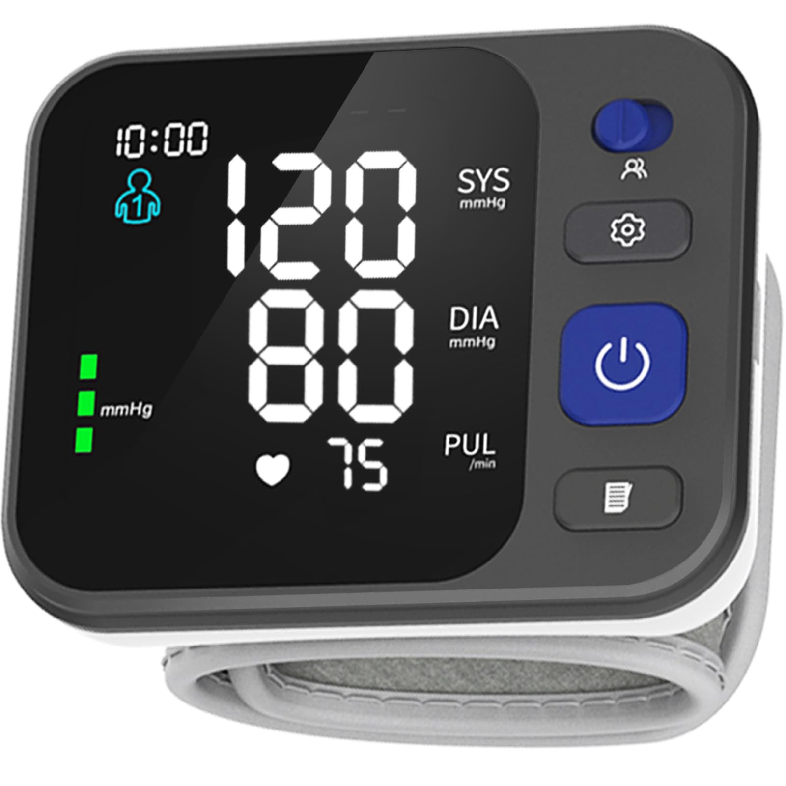 Automatic Wrist Blood Pressure Monitor with Backlit Display - Adjustable Cuff, 2x99 Memory Storage & Carrying Bag | Home & Travel Use for Adults & Seniors