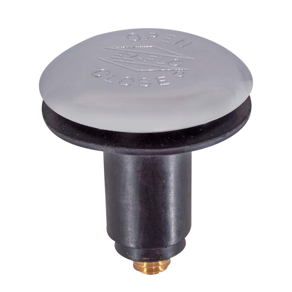EZ-Flo Snap and Press Stopper with Rubber Seal - 3/8 Inch Thread, Chrome Plated (35253) - Perfect for Kitchen Sinks, Bathroom Drains & Plumbing Repairs