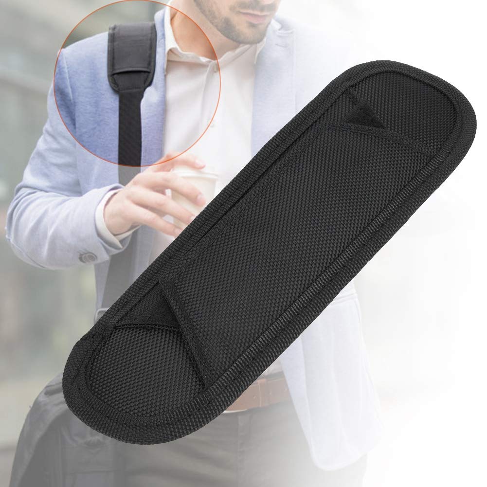 Durable Black Backpack Strap Pad - Comfortable Shoulder Support for Camera Bags, Guitar Cases & Travel Backpacks - Ergonomic Design for Long Wear & Heavy Loads - Perfect for Hiking, Commuting & Outdoor Adventures