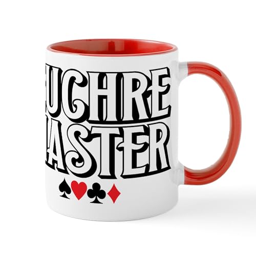 White/Red Inside - Euchre Master Mugs