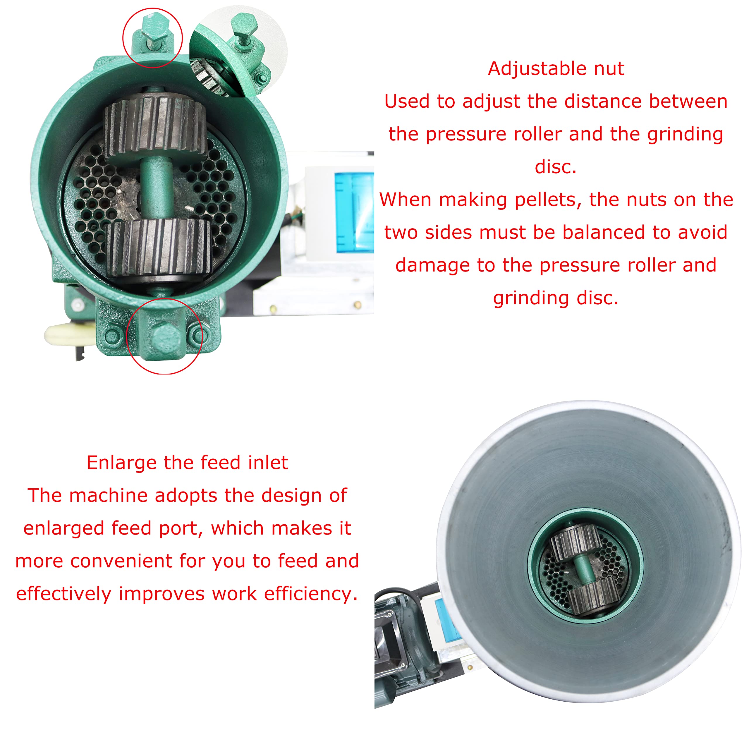 INTSUPERMAI 5mm Animal Feed Pellet Mill Machine - 2 Roller Design for Fish, Chicken, Duck & Rabbit Food - 220V 150KG/H Output - Perfect for Farm, Homestead & Pet Food Production
