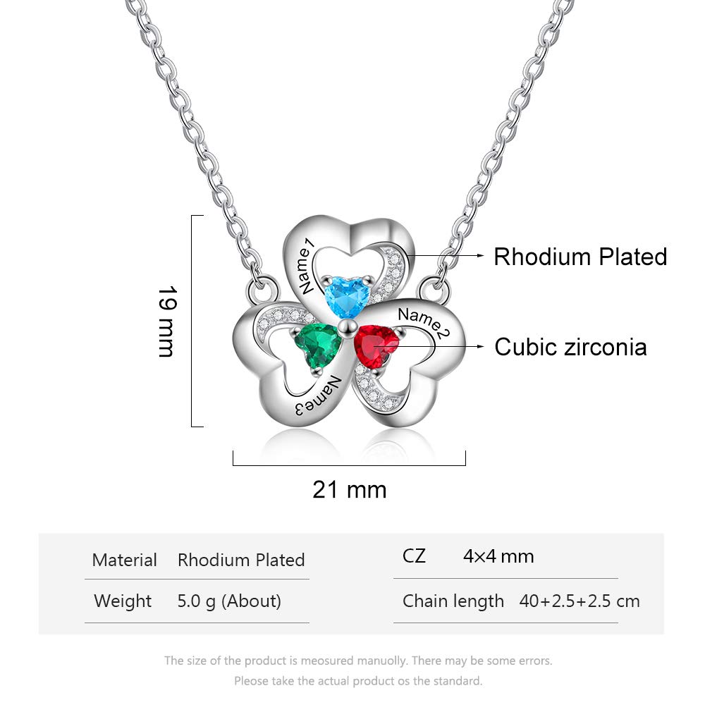 Personalized Infinity Heart Necklace for Women - Custom Name & Birthstone Mama Pendant in Silver Plated - Romantic Love Jewelry Gift for Mother's Day, Birthday, Anniversary - Perfect for Mom, Wife, Sister - Great for Everyday Wear, Date Nights & Special Occasions
