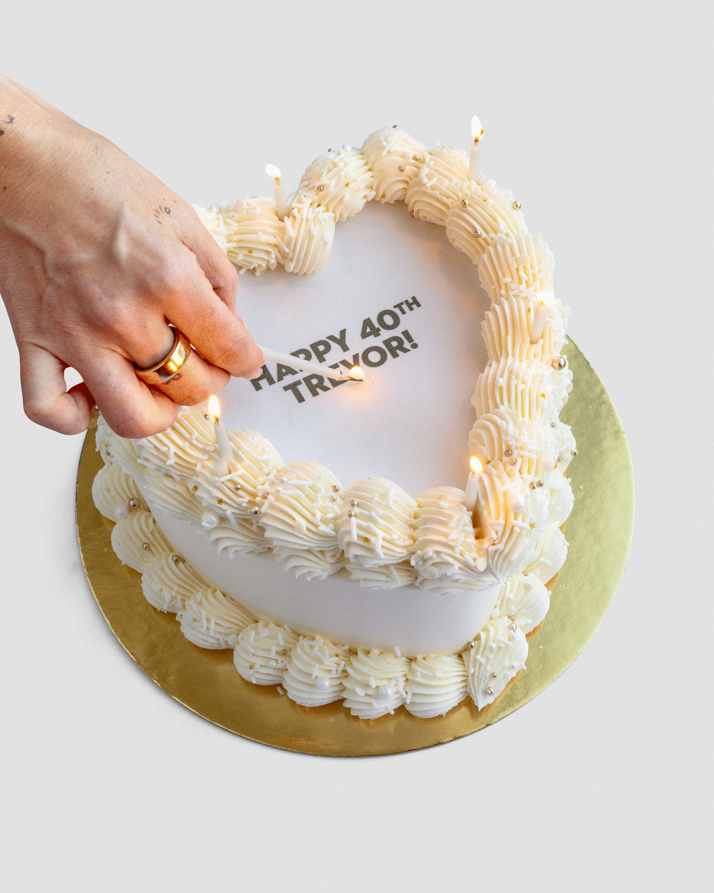Burn Away Heart Cake - Romantic Valentine's Day Dessert for Couples, Anniversaries & Special Occasions