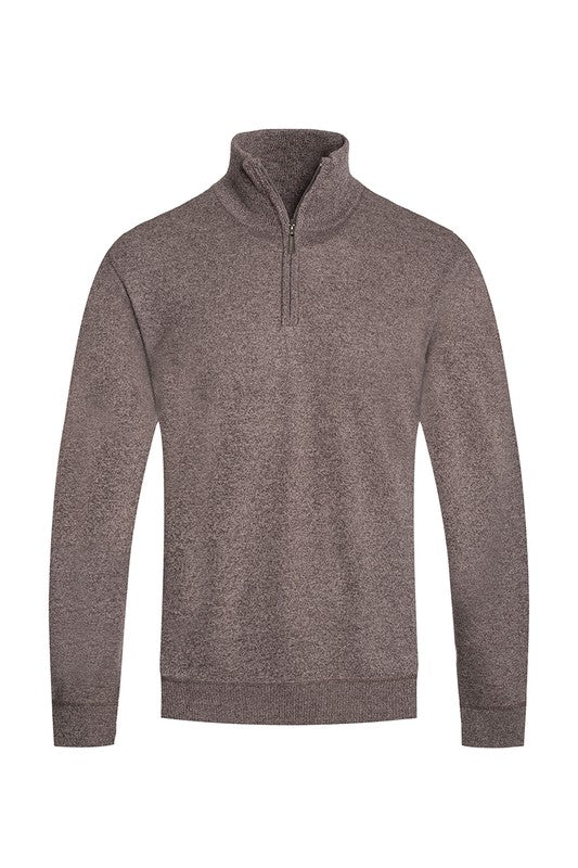 Men's Knit Quarter Zip Sweater - Lightweight Pullover for Casual Wear & Outdoor Activities | Fall & Winter Fashion
