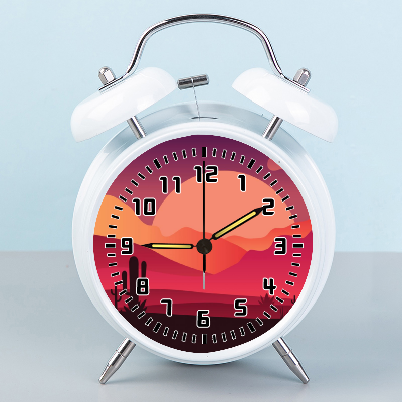 Desert Scene Digital Alarm Clock with Night Light - Creative Desktop Clock for Bedroom, Office, and Home Decor