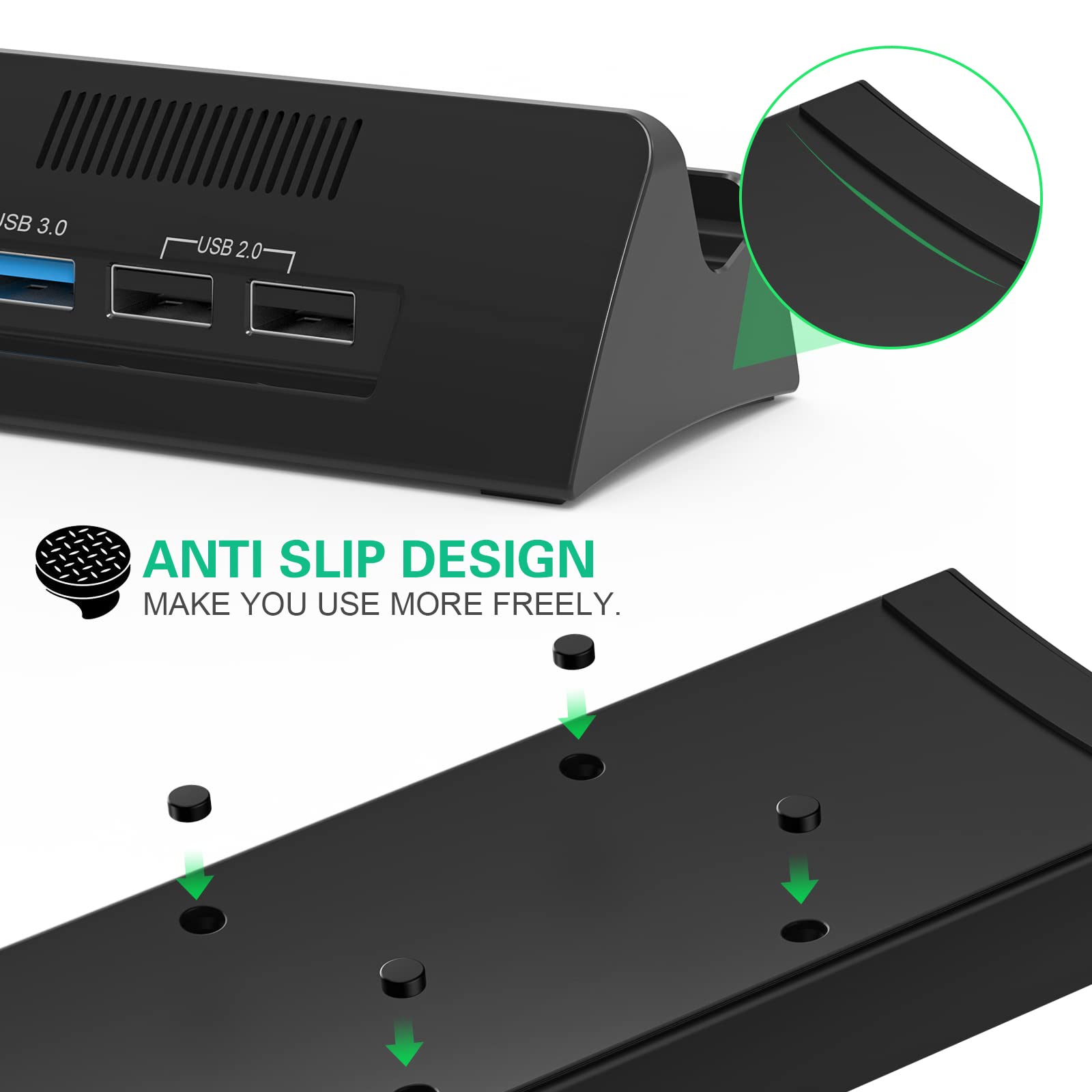 Nintendo Switch & Switch OLED TV Docking Station - 4K HDMI Output with USB-C Charger - Replacement for Official Dock - Perfect for Gaming at Home or Travel