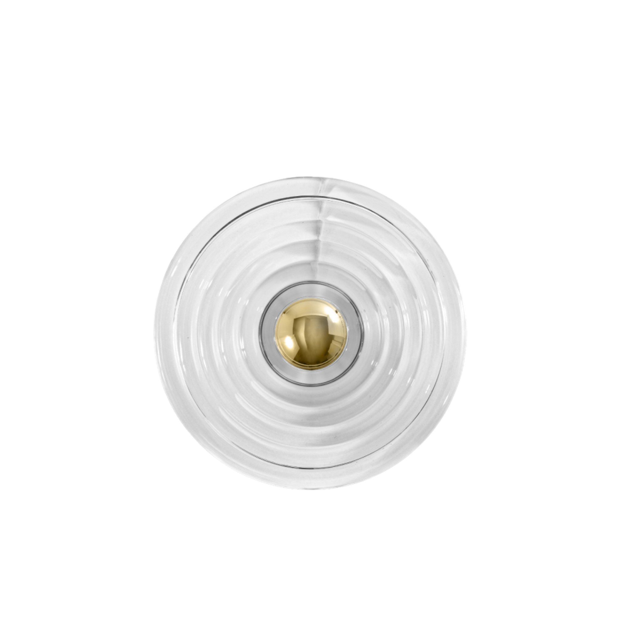 TOM DIXON Press Large LED Surface Light - Modern Clear Glass Pendant Lamp for Dining Room, Kitchen Island & Living Room Lighting