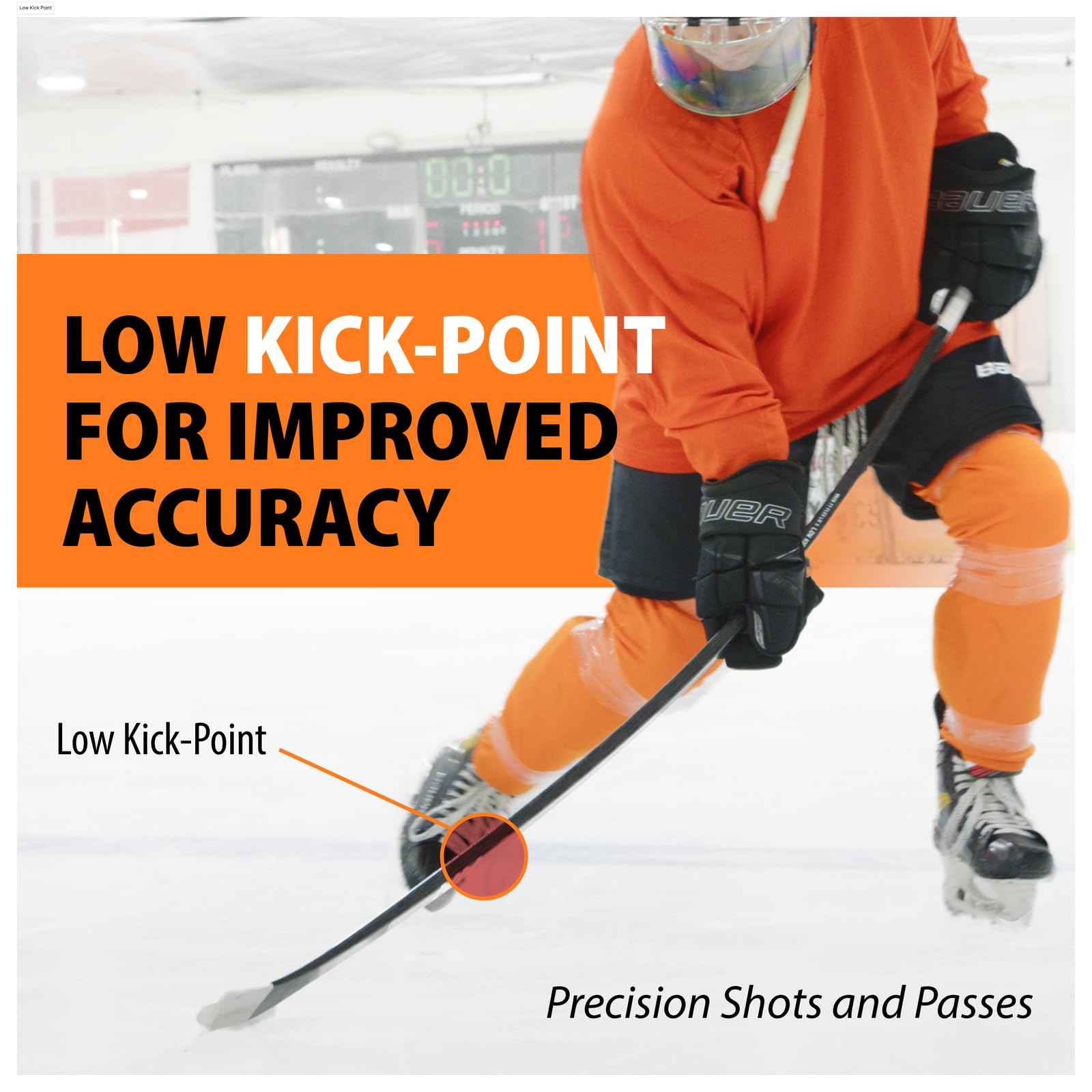 Premium 18K Carbon Fiber Ice Hockey Stick - Lightweight, Textured Grip for Enhanced Control | Perfect for Professional & Amateur Players