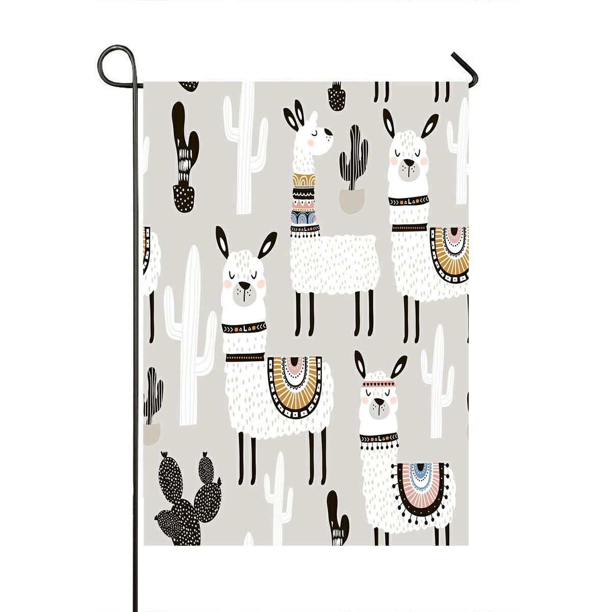 ECZJNT Llama Cactus Garden Flag - 28x40 Inch Outdoor Decorative Flag for Home, Yard, Party & Seasonal Decor | Perfect for Patio, Lawn, Garden & Front Porch Decorations