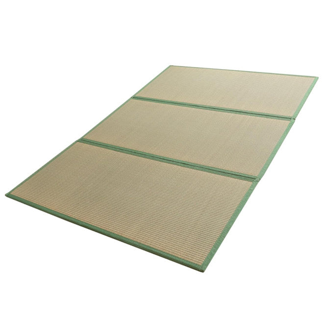 MAXYOYO Japanese Tatami Mat - 100% Natural Rush Grass, Portable & Foldable Futon Mattress for Floor Sleeping | Traditional Firm Floor Bed | Perfect for Meditation, Yoga, Guest Room & Small Space Living