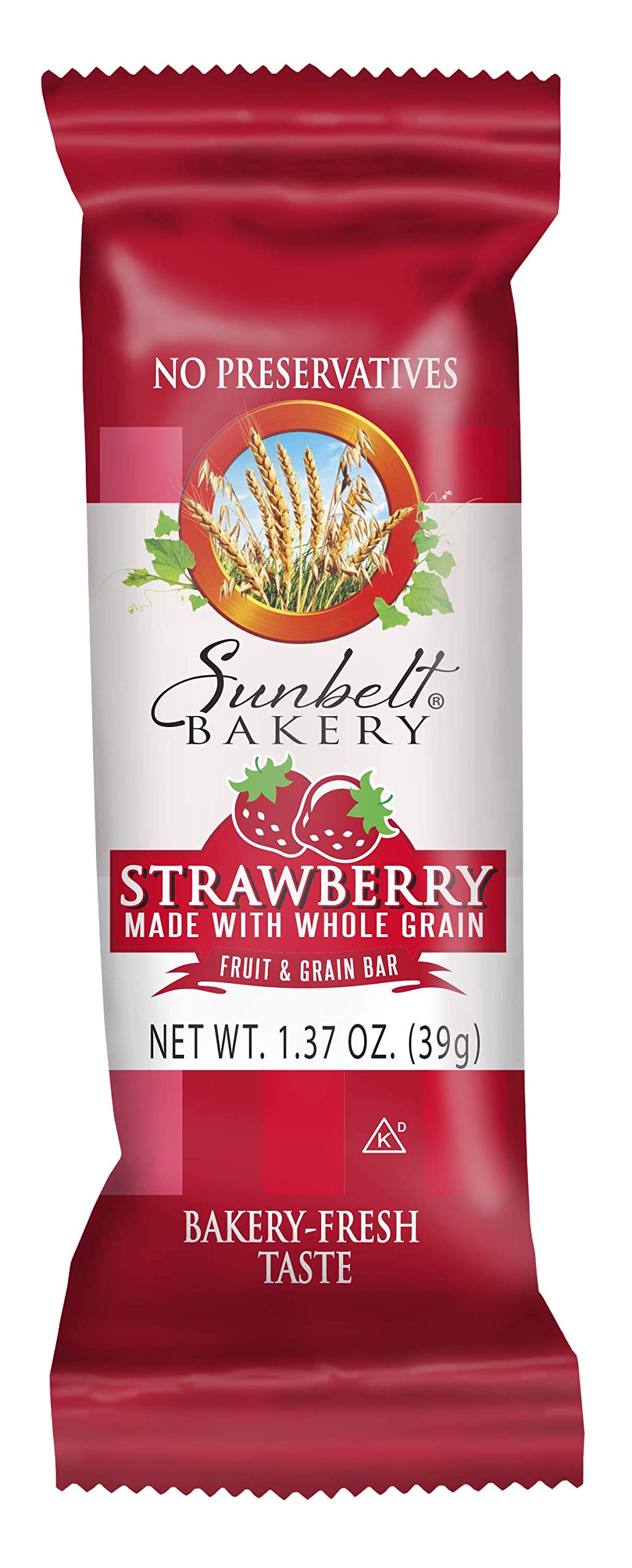 Sunbelt Strawberry Fruit Grain Bars 8-Pack - Healthy Snacks for On-the-Go