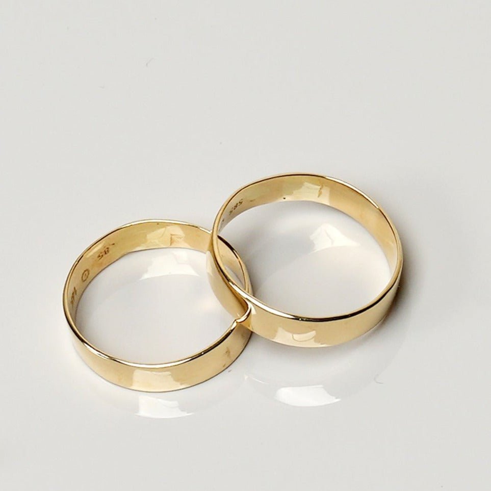 14K Solid Yellow Gold Classic Thick Band Ring for Men & Women - Perfect for Weddings, Anniversaries, and Everyday Luxury Jewelry