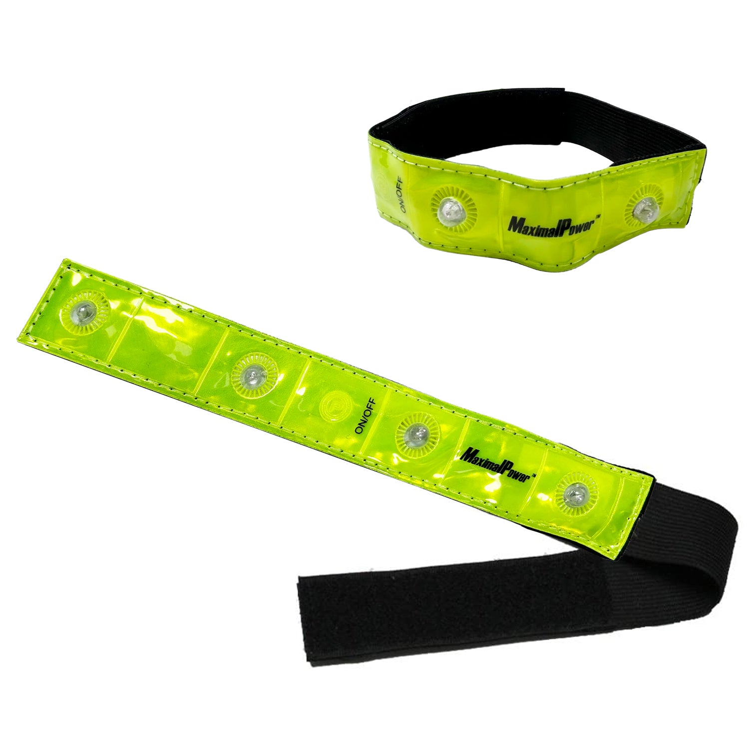 Roadside X Training Cross Country Cycling Safety Band with 4 LED Lights - High Visibility Reflective Armband for Night Running, Jogging & Outdoor Sports