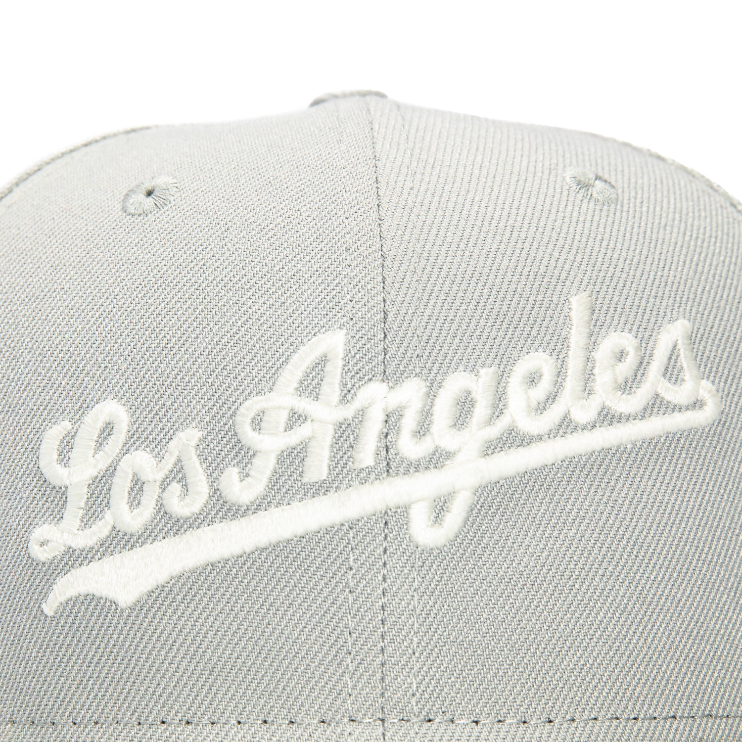New Era 59Fifty Los Angeles Dodgers 50th Anniversary Stadium Patch Script Hat - Grey & White | Official MLB Baseball Cap for Fans & Collectors | Perfect for Games, Gifts & Streetwear Fashion