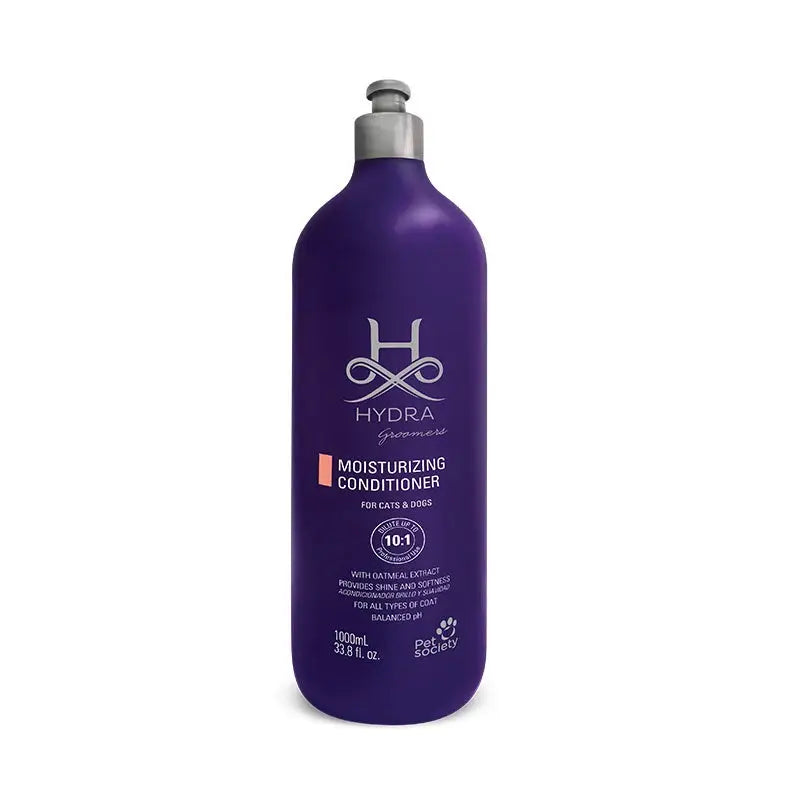 Hydra Moisturizing Conditioner for Dogs & Cats - 1L Deep Conditioning Treatment for Dry Skin & Fur - Perfect for Bathing, Grooming & Post-Salon Care