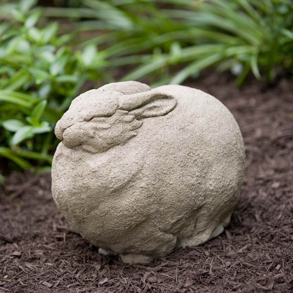 Campania International Fat Rabbit Statue - Handcrafted Garden Decor for Outdoor & Indoor Use - Perfect for Patio, Lawn, and Home Décor
