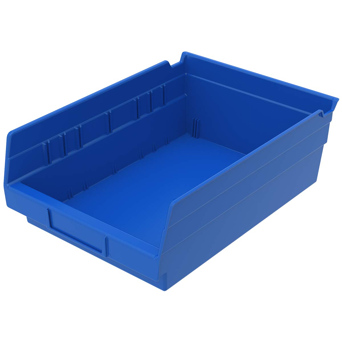 Akro-Mils 12-Pack Plastic Storage Bins for Kitchen Pantry Organization - Durable Stackable Containers in Red & Blue - Perfect for Spice Rack, Craft Supplies & Garage Tool Storage