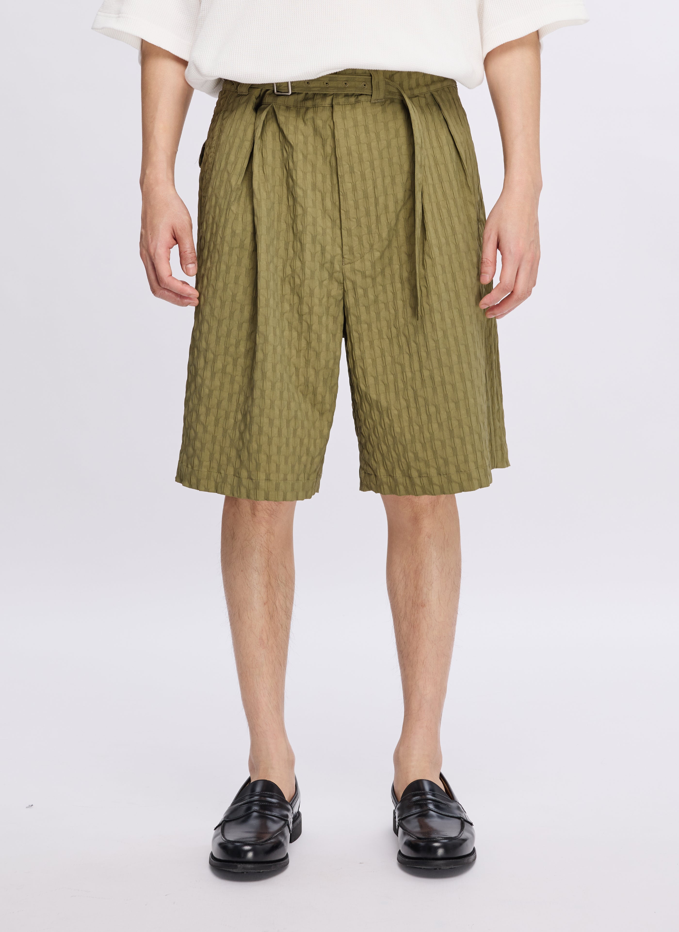 Breathable Nylon Spandex Jacquard Gurkha Shorts for Men - Lightweight Summer Casual & Workout Shorts for Outdoor Activities, Gym, and Travel