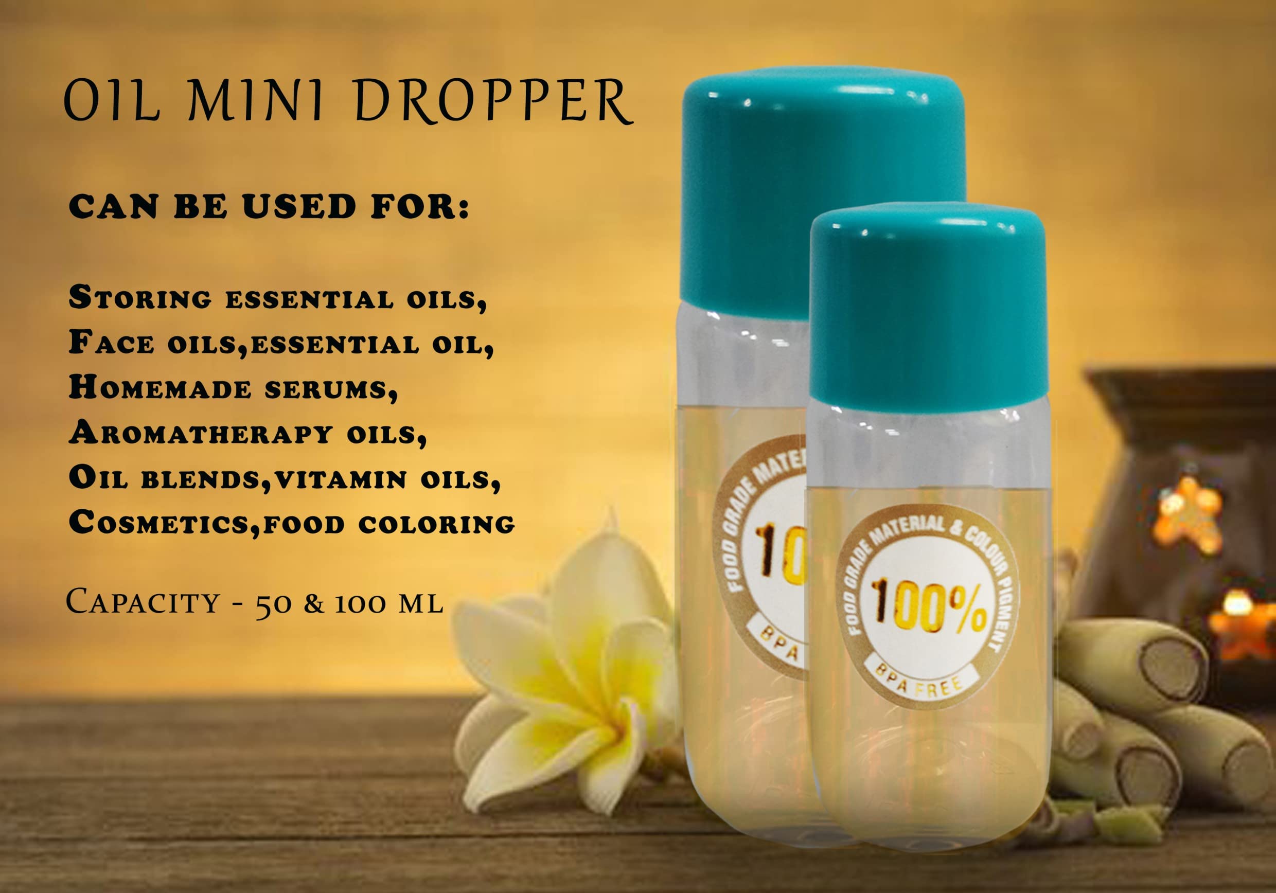 16-Pack 50ml Mini Essential Oil Dropper Bottles with Normal Cap & Mini Dropper - Perfect for DIY Aromatherapy, Travel, and Crafting