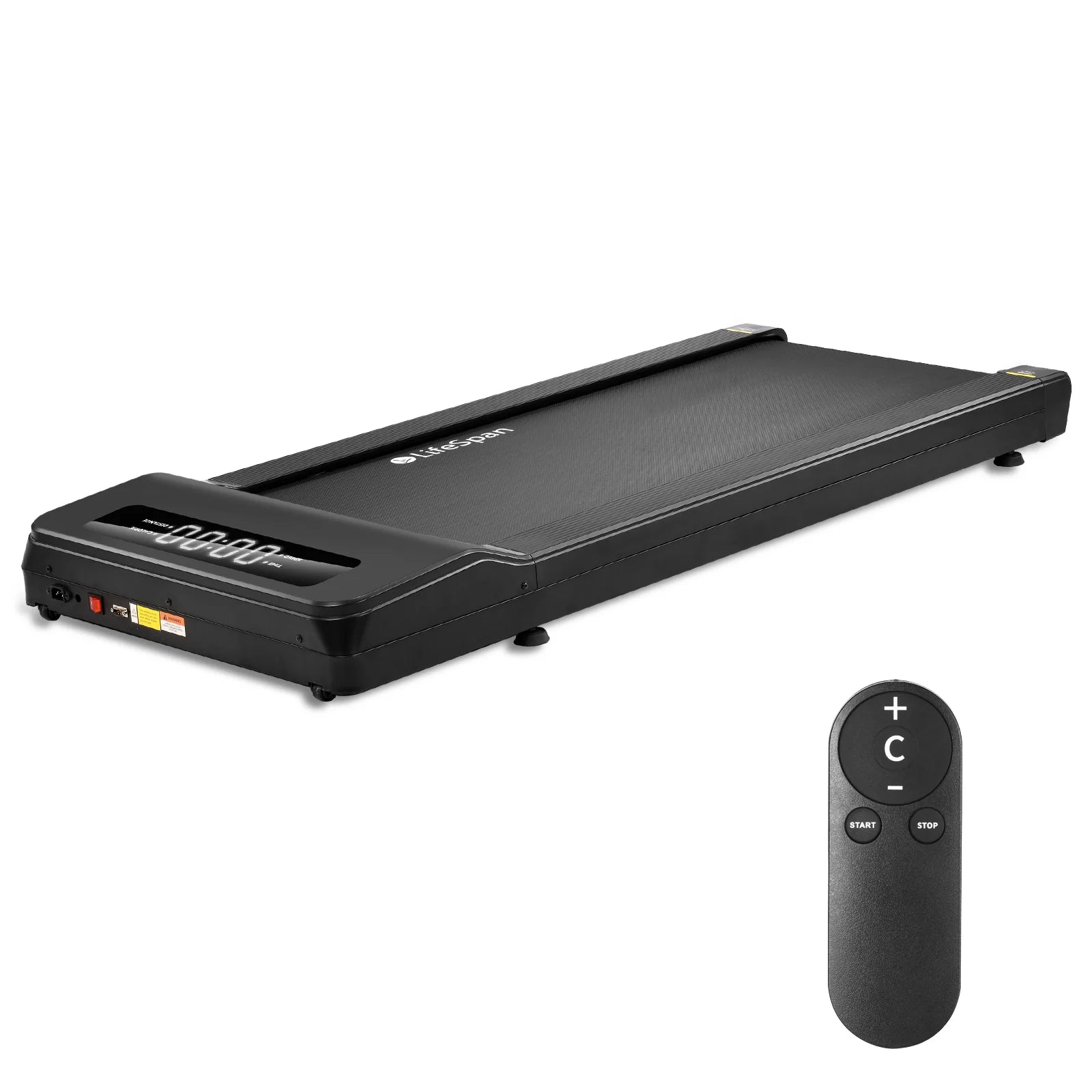 LifeSpan TX6 GlowUp Under Desk Treadmill - Compact Walking Pad for Home & Office - Stay Active While Working or Relaxing