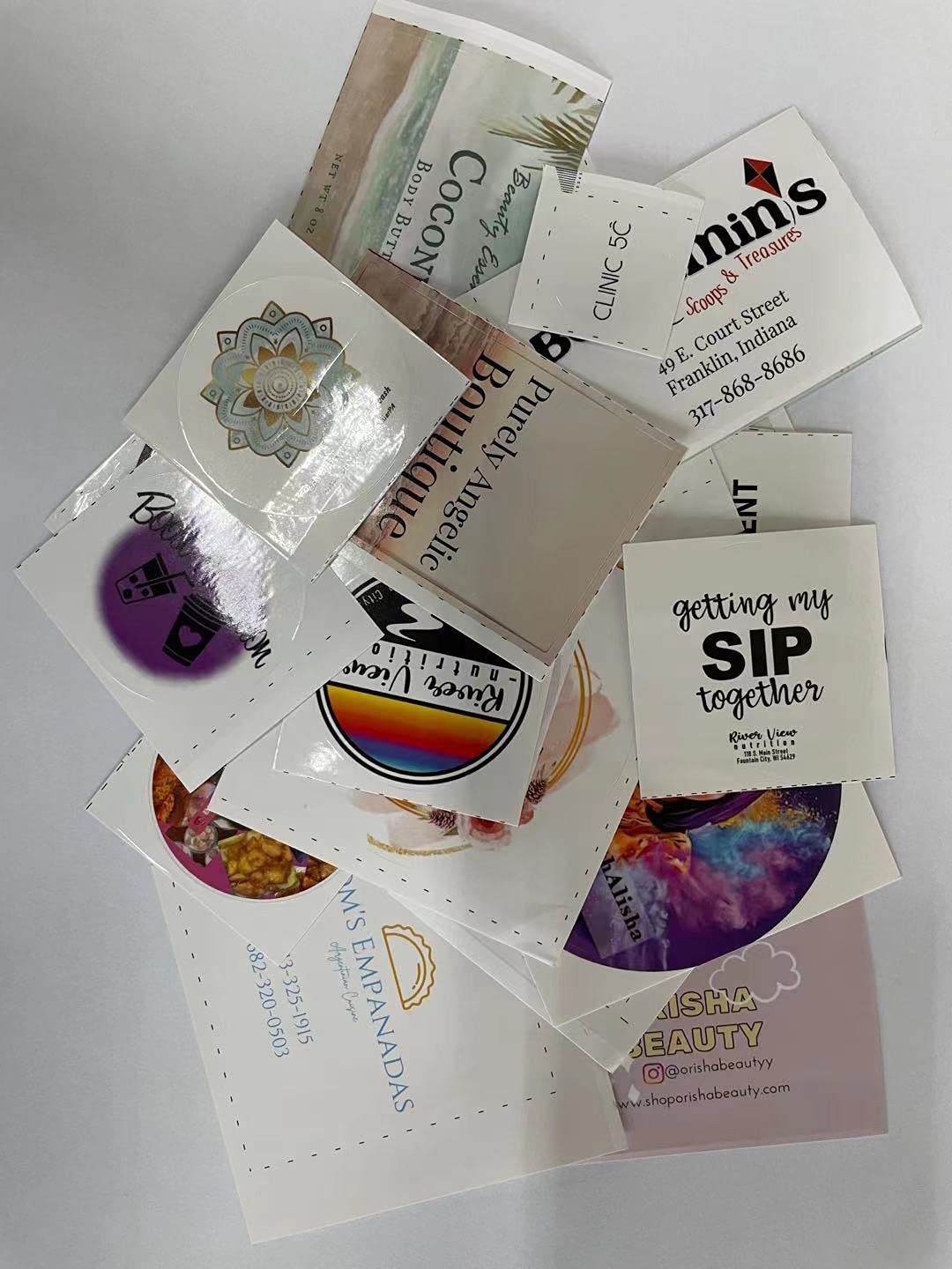500 Packs Custom Rectangle Self-Adhesive Stickers - Personalized Labels for Business, Christmas Gifts, Branding (Text/Image/Logo) - Waterproof, Durable - Perfect for Packaging, Product Labeling, and Promotional Giveaways