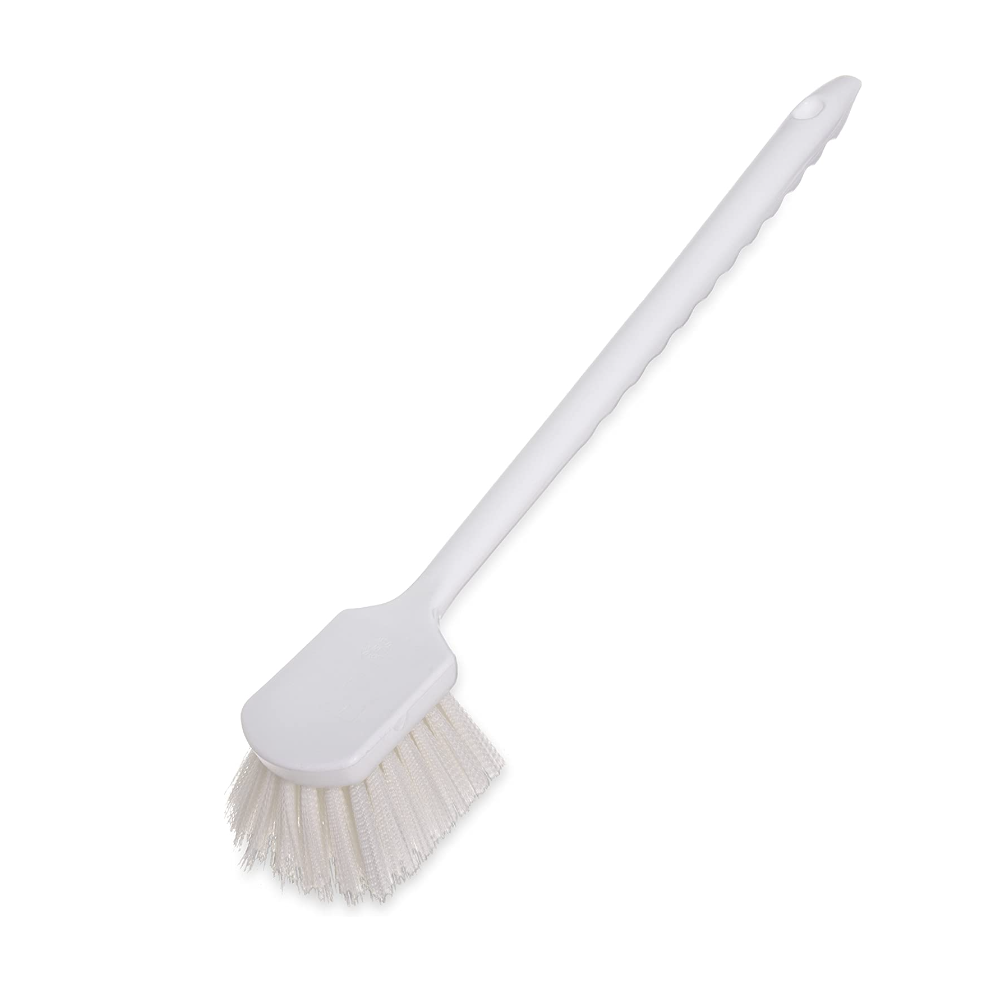 Carlisle Sparta 20 x 3 Inch Heavy Duty Utility Scrub Brush - White - Perfect for Kitchen, Bathroom, Garage & Outdoor Cleaning