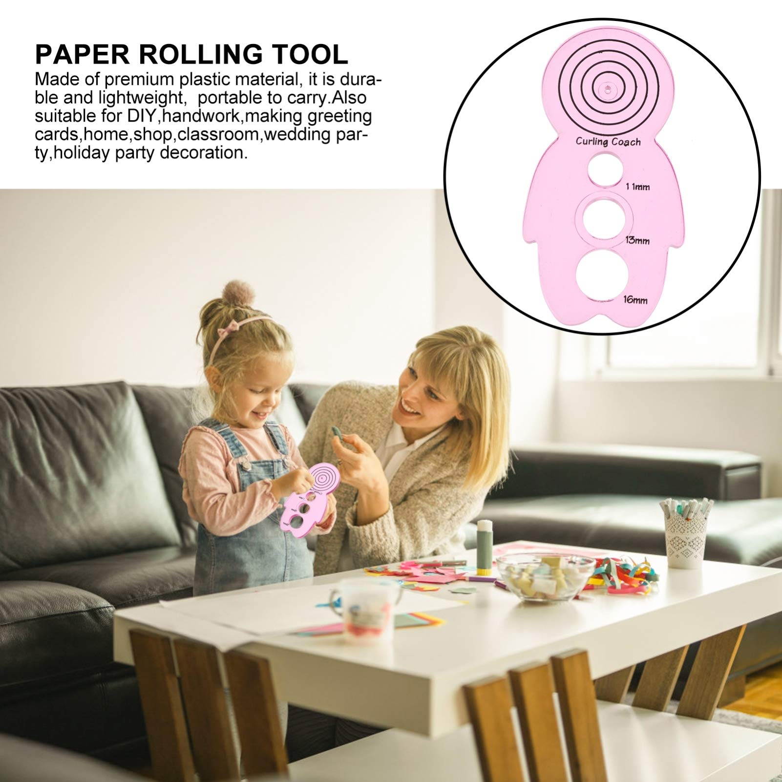 EXCEART 5-Piece Cute Doll-Shaped Paper Quilling Tool Set - Various Sizes for Origami, Paper Rolling & DIY Craft Projects - Perfect for Scrapbooking, Card Making & Home Decor