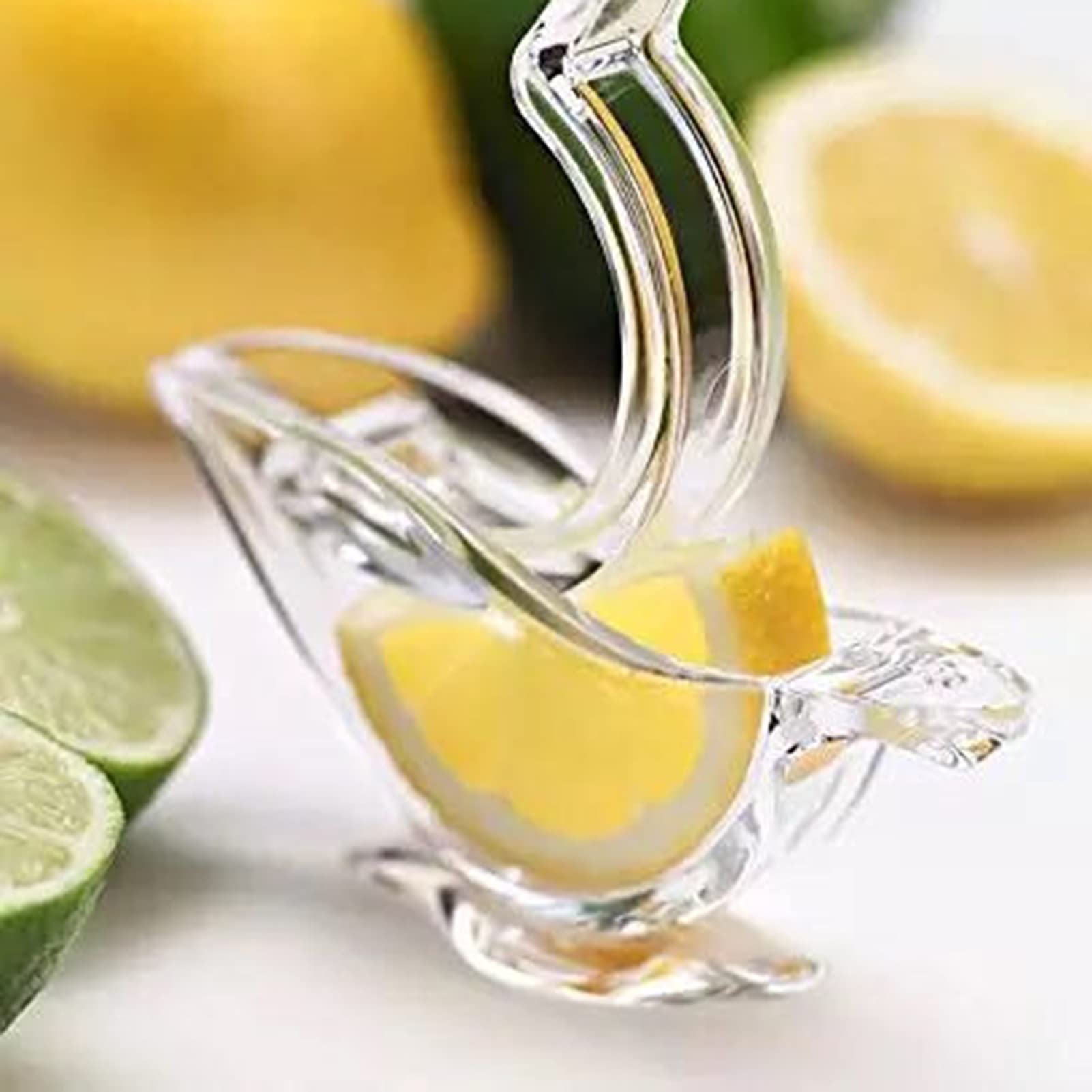 Manual Fruit Juicer - Acrylic Transparent Hand Press Juicer for Lemon, Orange & Citrus Fruits | Kitchen Essential for Fresh Juice, Cocktails & Healthy Drinks
