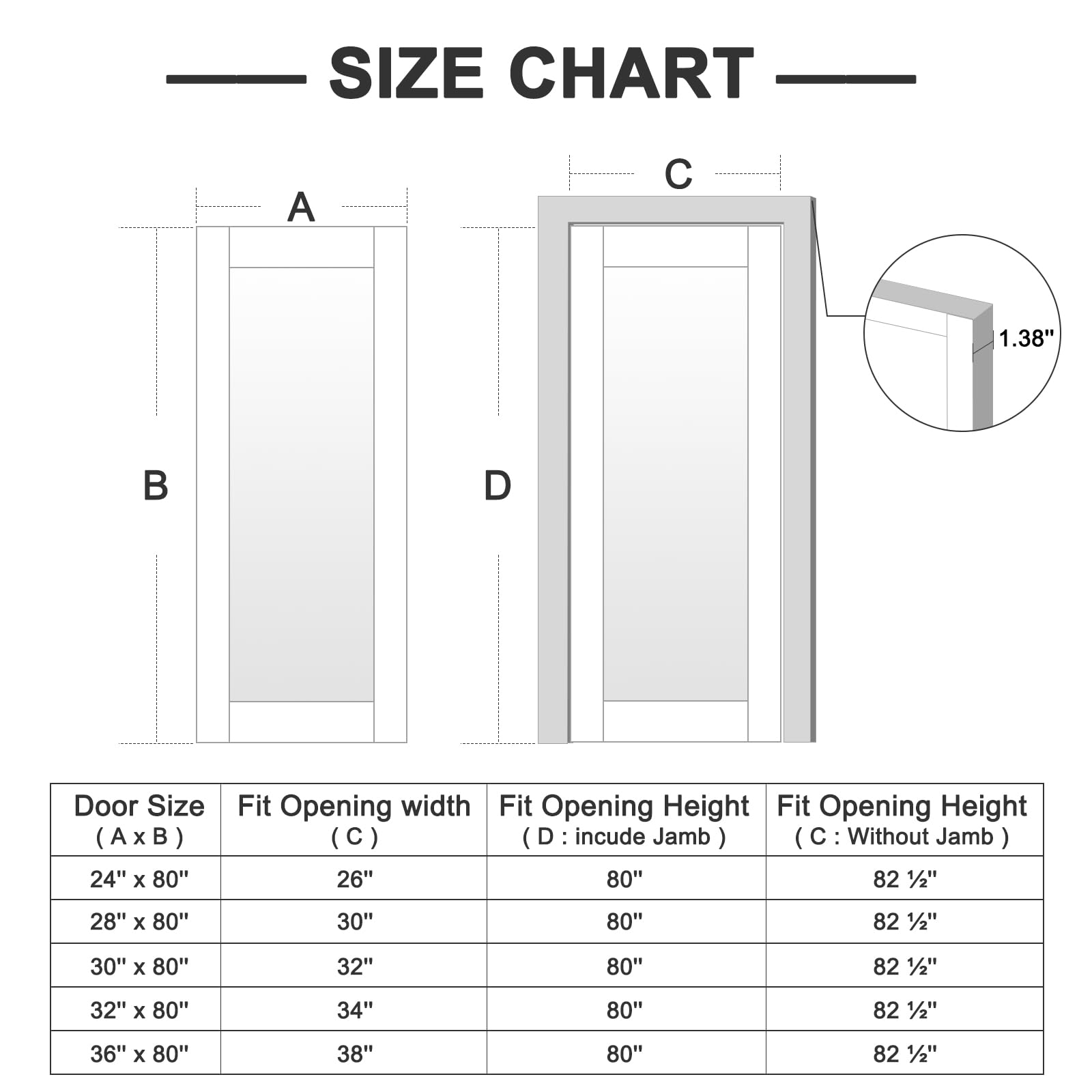 3-Panel Frosted Glass Interior Slab Shaker Door - Pre-Assembled for Barn, Pocket & French Doors - 36