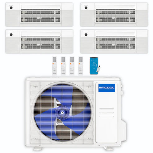 MRCOOL DIY Mini Split 36,000 BTU 4-Zone Ductless Air Conditioner & Heat Pump System - Energy Efficient Cooling & Heating for Home, Office, or Garage (Model DIY B 436HP09090909)